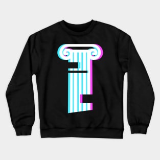 Glitch Vaporwave Greek Column Crewneck Sweatshirt